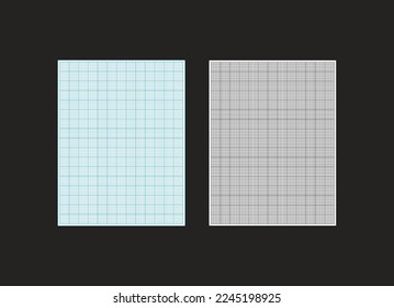 Centimeter graph paper grid in blue and black color, Square grid background for school, college, and engineering work