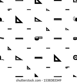 centimeter icons pattern seamless white background. Included editable filled ruler, measuring tape, measure tape icons. centimeter icons for web and mobile.