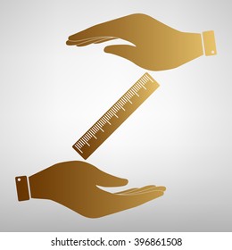 Centimeter ruler sign