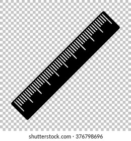 Centimeter ruler sign. Flat style icon on transparent background