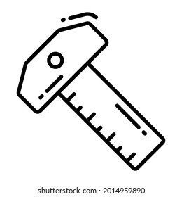 Zentimeter Lineal-Trendsymbol, Linienstil einzeln auf weißem Hintergrund. Symbol für Ihr Webdesign, Logo, App, UI.