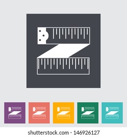 Centimetr flat icon. Vector illustration EPS.