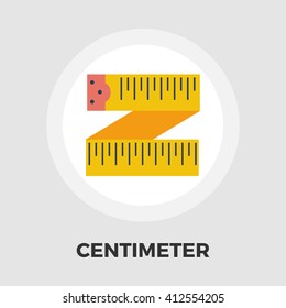 Centimetr icon vector. Flat icon isolated on the white background. Editable EPS file. Vector illustration.