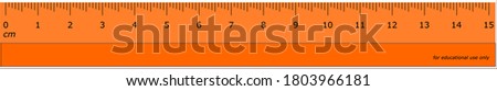 Centimetre scale with graded millimetre units for easy readability. Foto stock © 