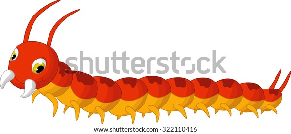 Stockvektor 322110416 med Centipede Cartoon Posing (royaltyfri)