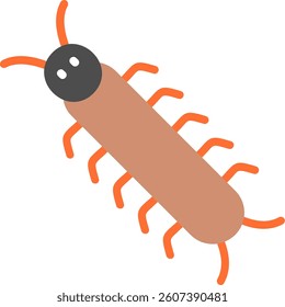 Centipede Flat Illustration Vector Design