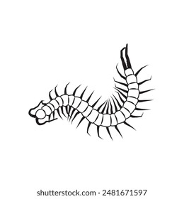 Centipede icon illustration logo design