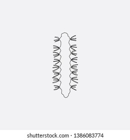 centipede icon sign signifier vector