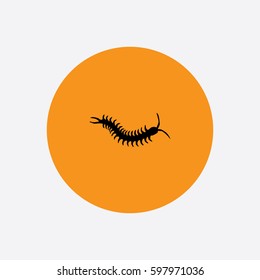 Centipede icon silhouette vector illustration

