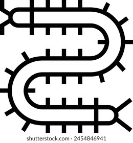 centipede icon. Thin linear style design isolated on white background