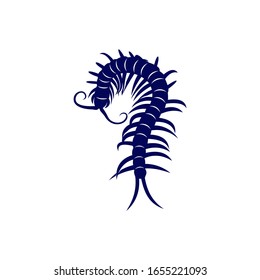 
Centipede logo vector design template, Silhouette Centipede logo animal, Illustration