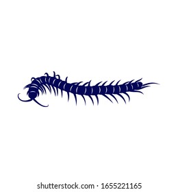 
Centipede logo vector design template, Silhouette Centipede logo animal, Illustration