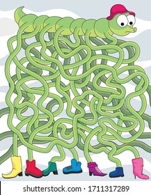 Centipede vector maze. Funny maze.