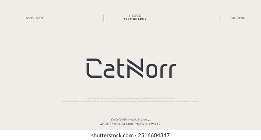 Centorr Elegant alphabet letters font logo classic minimal fashion designs. Typography modern sans fonts and number for logo brand. vector illustration