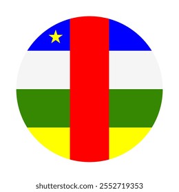 Ilustração vetorial da Bandeira da África Central. Bandeira simples ícone da África Central design emoji.