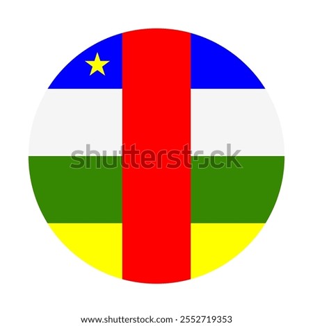 Central Africa Flag vector illustration. Simple flag Central Africa icon emoji design.