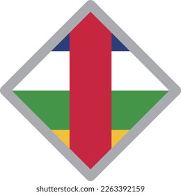 Central Africa national flag icon vector Illustration material