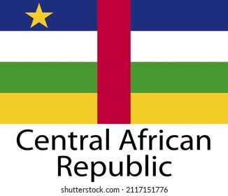 CENTRAL AFRICA REPUBLIC FLAG VECTOR DESIGN FOR SOCIAL MEDIA AND PRINT MEDIA.