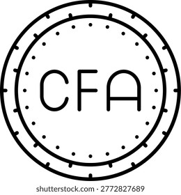 Central African CFA Franc Illustration vector Icon Design