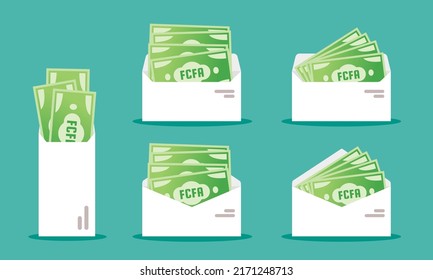 Central African CFA Franc Money In Envelope 