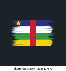 Central African Flag Brush. National Flag