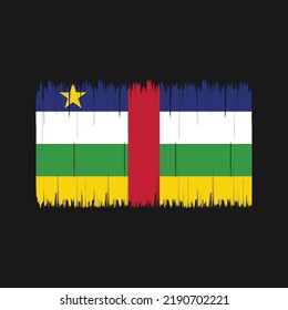 Cepillo de la bandera de África Central. Bandera nacional