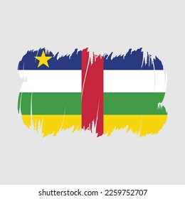 Cepillo de la bandera de África Central estalla vector