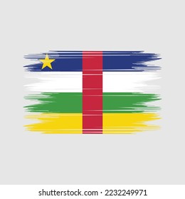 Central African Flag Brush Vector Illustration
