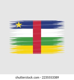 Central African Flag Brush Vector Illustration