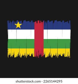 Central African Flag Brush Vector Illustration