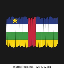 Central African Flag Brush Vector Illustration