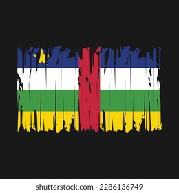 Central African Flag Brush Vektor Illustration