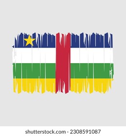 Central African Flag Brush Vector Illustration