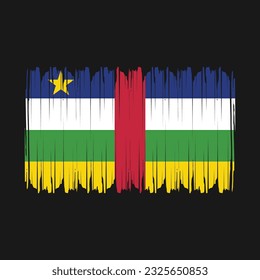 Ilustración del vector de escobillas de la bandera de África Central