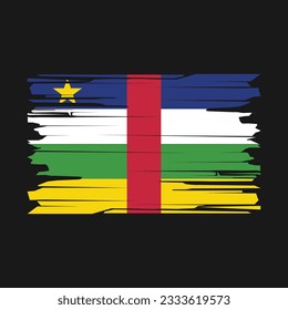 Central African Flag Brush Vector Illustration