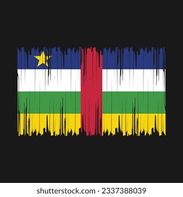 Central African Flag Brush Vector Illustration