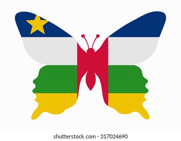 central african flag butterfly