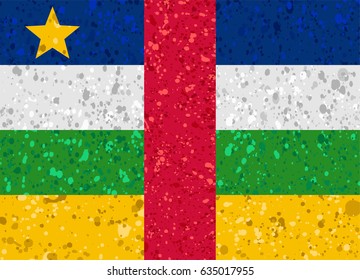 central african flag grunge illustration