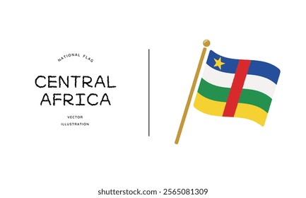 Central African flag icon Vector Illustration