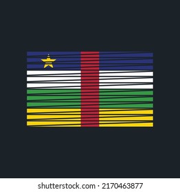 Central African Flag Vector. National Flag