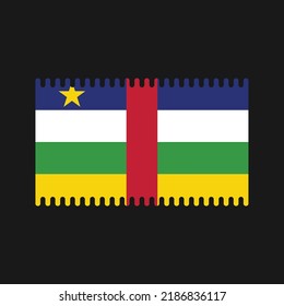 Central African Flag Vector. National Flag