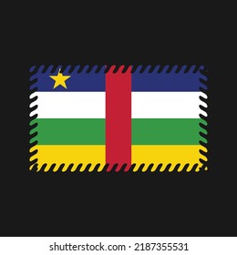 Vector de la bandera de África Central. Bandera nacional