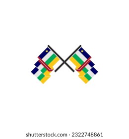 Central African flags icon set, central African independence day icon set vector sign symbol