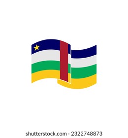 Central African flags icon set, central African independence day icon set vector sign symbol