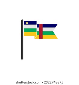 Central African flags icon set, central African independence day icon set vector sign symbol