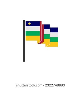 Central African flags icon set, central African independence day icon set vector sign symbol