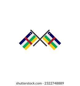 Central African flags icon set, central African independence day icon set vector sign symbol