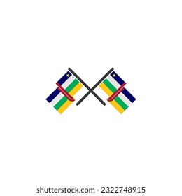 Central African flags icon set, central African independence day icon set vector sign symbol