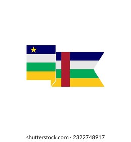 Central African flags icon set, central African independence day icon set vector sign symbol