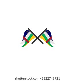 Central African flags icon set, central African independence day icon set vector sign symbol